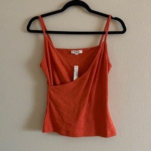 Madewell Wrap Cami Tank Top - Orange